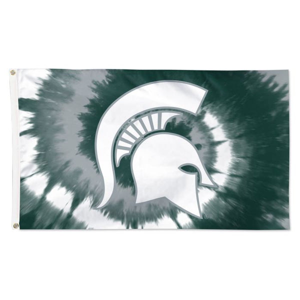 Wholesale-Michigan State Spartans tyedye Flag - Deluxe 3' X 5'