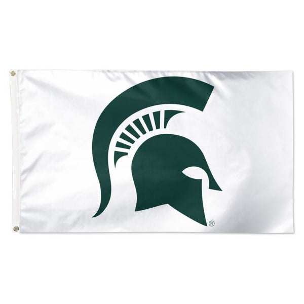 Wholesale-Michigan State Spartans White Flag - Deluxe 3' X 5'