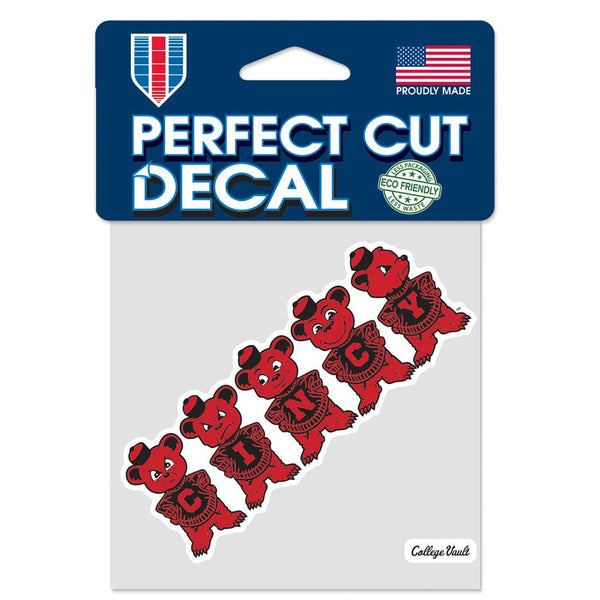 Cincinnati Bearcats /College Vault Perfect Cut Color Decal 4" x 4"