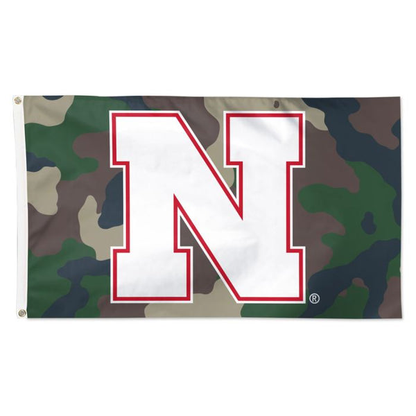 Wholesale-Nebraska Cornhuskers camo Flag - Deluxe 3' X 5'