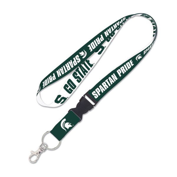 Wholesale-Michigan State Spartans Lanyard w/detachable buckle 1"