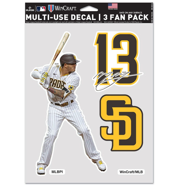 San Diego Padres PLAYERS CHOICE DIAMOND CLUB(R) Multi Use 3 Fan Pack Manny Machado