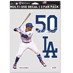 Los Angeles Dodgers PLAYERS CHOICE DIAMOND CLUB(R) Multi Use 3 Fan Pack Mookie Betts