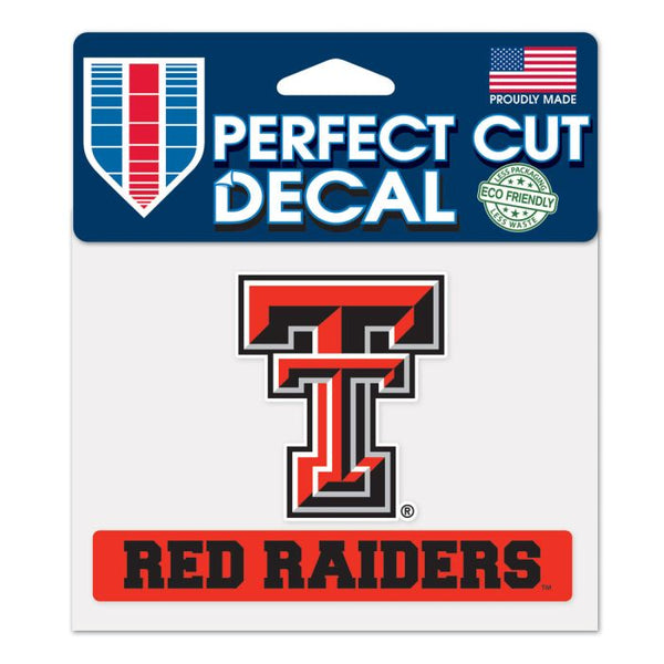 Wholesale-Texas Tech Red Raiders Red Raiders Perfect Cut Color Decal 4.5" x 5.75"