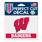 Wholesale-Wisconsin Badgers Badgers Perfect Cut Color Decal 4.5" x 5.75"