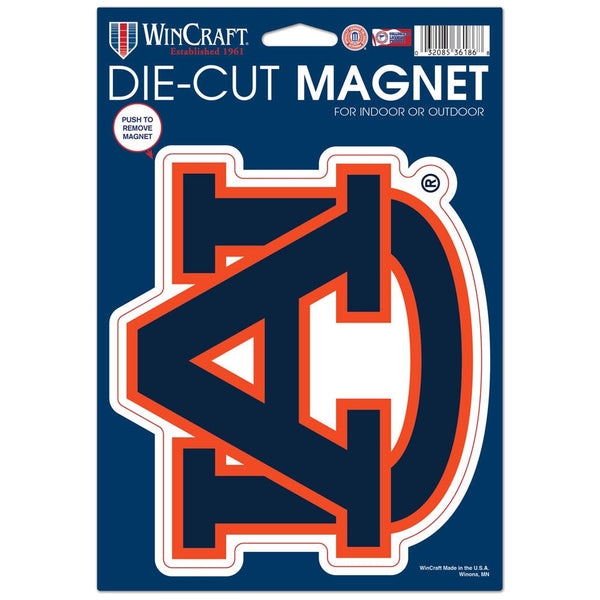 Auburn Tigers Die Cut Logo Magnet 6.25" x 9"