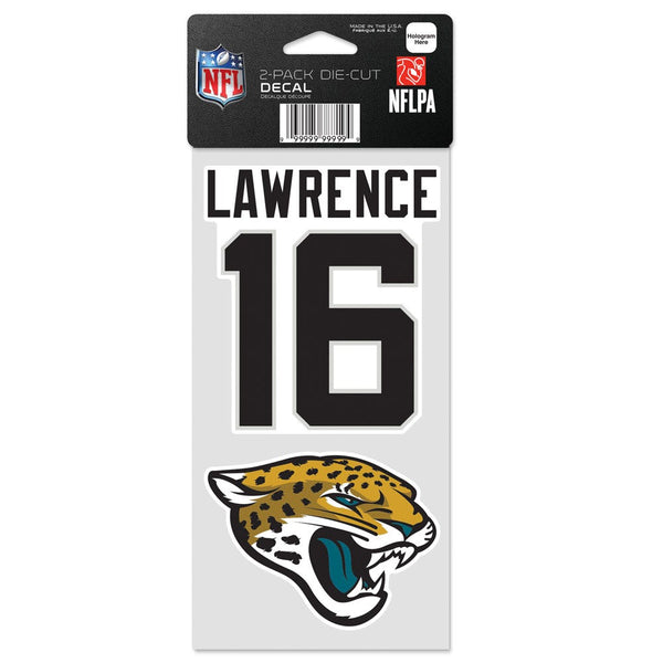Jacksonville Jaguars Perfect Cut Decal One 4"x8" Decal Trevor Lawrence
