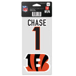 Cincinnati Bengals Perfect Cut Decal One 4"x8" Decal Ja'Marr Chase