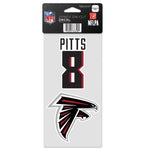 Atlanta Falcons Perfect Cut Decal One 4"x8" Decal Kyle Pitts