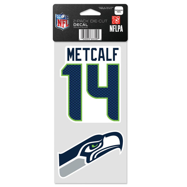 Seattle Seahawks Perfect Cut Decal One 4"x8" Decal DK Metcalf