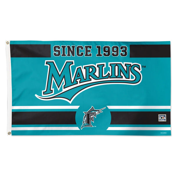 Miami Marlins established Flag - Deluxe 3' X 5'