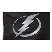 Tampa Bay Lightning SILVER Flag - Deluxe 3' X 5'