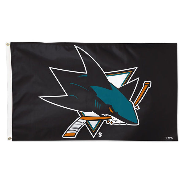 San Jose Sharks Black Flag - Deluxe 3' X 5'