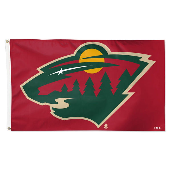Minnesota Wild RED Flag - Deluxe 3' X 5'