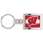 Wholesale-Wisconsin Badgers Premium Domed Key Ring