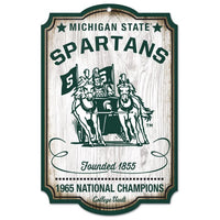 Wholesale-Michigan State Spartans /College Vault VAULT Wood Sign 11" x 17" 1/4" thick