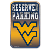 West Virginia Mountaineers Reserved Parking Plastic Sign 11" x 17"