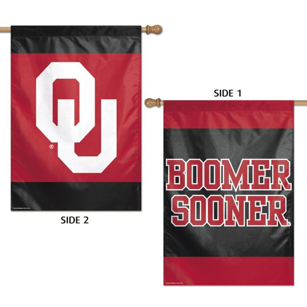 Wholesale-Oklahoma Sooners Vertical Flag 2 Sided 28" x 40"