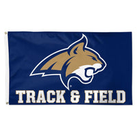 Wholesale-Montana State Bobcats Track Field Flag - Deluxe 3' X 5'