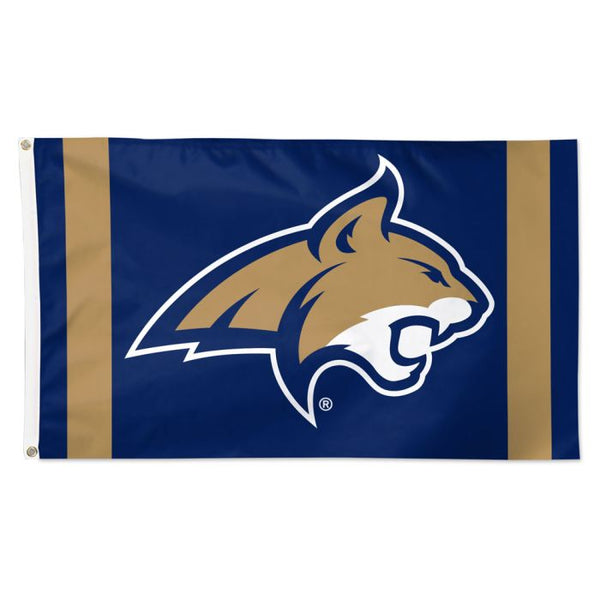 Wholesale-Montana State Bobcats Vertical Stripe Flag - Deluxe 3' X 5'