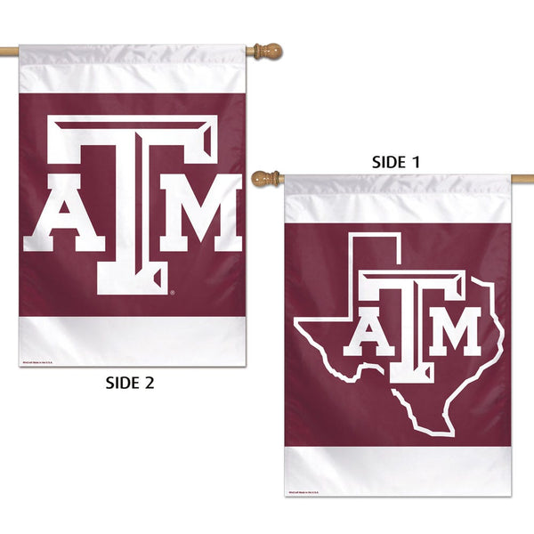 Texas A&M Aggies Vertical Flag 2 Sided 28" x 40"