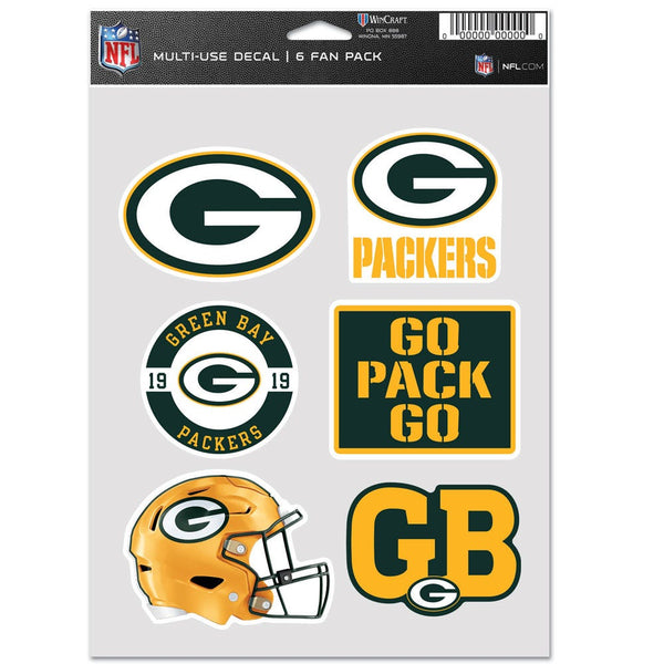 Green Bay Packers Multi Use 6 Fan Pack