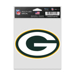 Green Bay Packers logo Fan Decals 3.75" x 5"