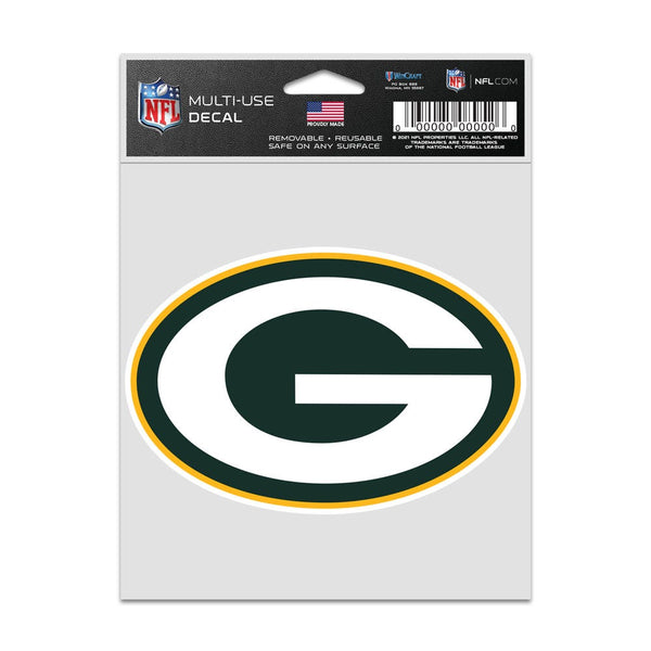 Green Bay Packers logo Fan Decals 3.75" x 5"