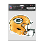 Green Bay Packers Helmet Fan Decals 3.75" x 5"