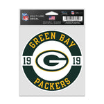 Green Bay Packers Patch Fan Decals 3.75" x 5"