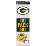 Green Bay Packers Fan Decals 3.75" x 12"