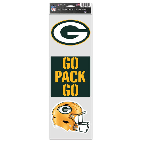 Green Bay Packers Fan Decals 3.75" x 12"