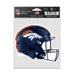 Denver Broncos Helmet Fan Decals 3.75" x 5"
