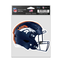 Denver Broncos Helmet Fan Decals 3.75" x 5"