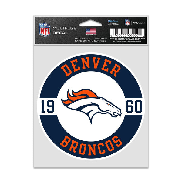 Denver Broncos Patch Fan Decals 3.75" x 5"