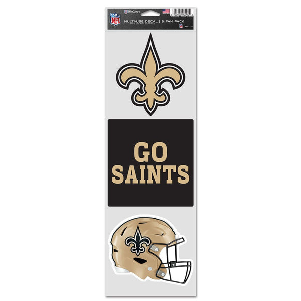 New Orleans Saints Fan Decals 3.75" x 12"
