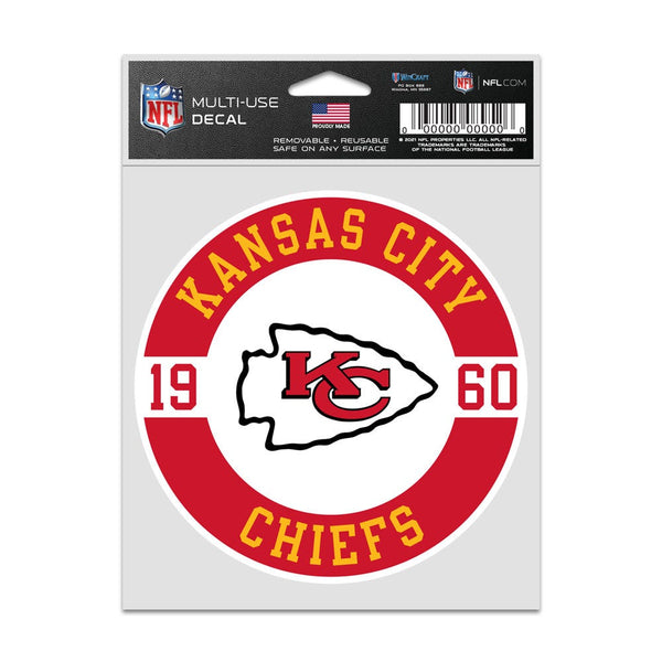 Kansas City Chiefs Patch Fan Decals 3.75" x 5"