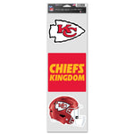Kansas City Chiefs Fan Decals 3.75" x 12"