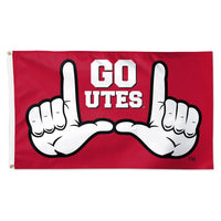 Wholesale-Utah Utes SLOGAN Flag - Deluxe 3' X 5'