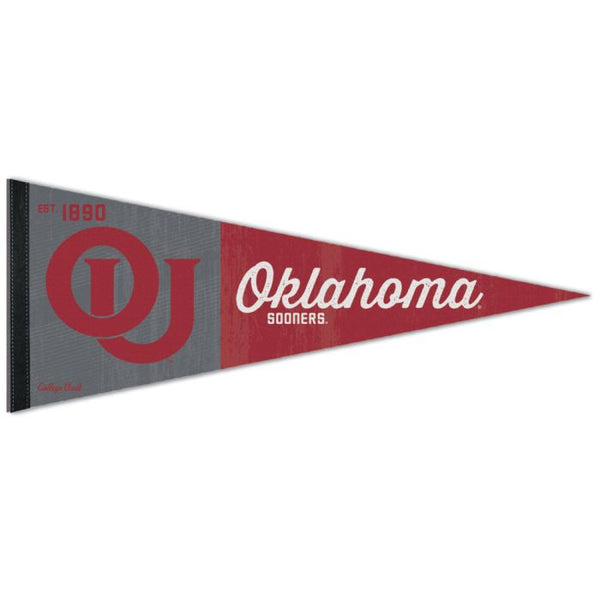 Wholesale-Oklahoma Sooners VINTAGE Premium Pennant 12" x 30"