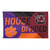 South Carolina Gamecocks / Clemson Tigers HOUSE DIVIDED Flag - Deluxe 3' X 5' NCAA Rivalry