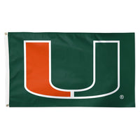 Wholesale-Miami Hurricanes PRIMARY LOGO Flag - Deluxe 3' X 5'