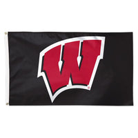 Wholesale-Wisconsin Badgers BLACK BACKGROUND Flag - Deluxe 3' X 5'