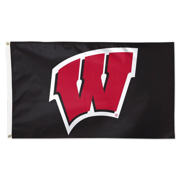 Wholesale-Wisconsin Badgers BLACK BACKGROUND Flag - Deluxe 3' X 5'