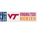 Wholesale-Virginia Tech Hokies Stacked Design Perfect Cut Decals 3" x 10"