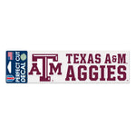 Texas A&M Aggies Stacked Design Perfect Cut Decals 3" x 10"