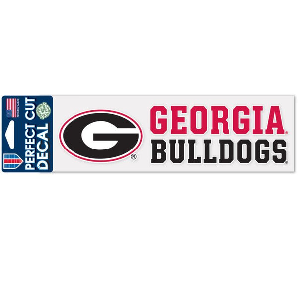 Wholesale-Georgia Bulldogs Stacked Design Perfect Cut Decals 3" x 10"