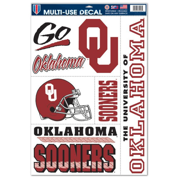 Wholesale-Oklahoma Sooners Multi Use Decal 11" x 17"