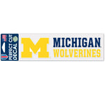 Michigan Wolverines Stacked Design Perfect Cut Decals 3" x 10"
