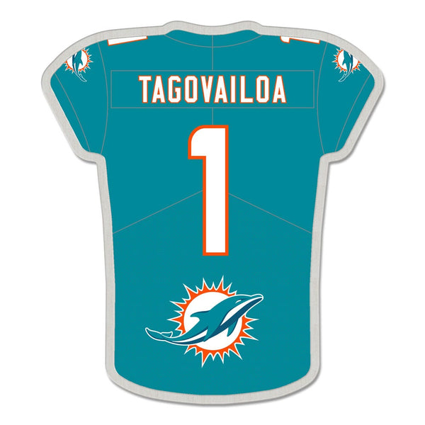 Miami Dolphins Jersey Collector Pin Jewelry Card Tua Tagovailoa